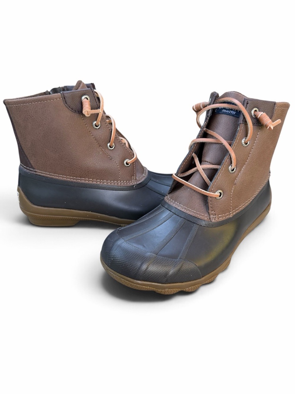 Sperry Syren Gulf Leather Duck Boots Brown Size 7